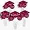 Big Dot of Happiness Maroon 2026 Graduation Party Centerpiece Sticks - Table Toppers - Set of 15
